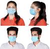 Bildos 3Ply Non-Woven Fabric Disposable Anti-pollution Dust Mask With Nose Clip (Blue,Pack of 200) for Unisex view 4
