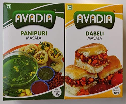Avadia veg combo(dabeli masala, panipuri masala) - 100 gram,professional taste,hygienically processed,Customize to your taste,Real gujrati kutchi masala