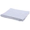 Strotam Pure Cotton Checkered Handloom Single Bed Size Skin Friendly Soft Summer Blanket/Topsheet/Comforter/Chadar/Khes/Throw/Draw Sheet Large Size (Bankura Chadar, Pack of 2) White-Blue view 1