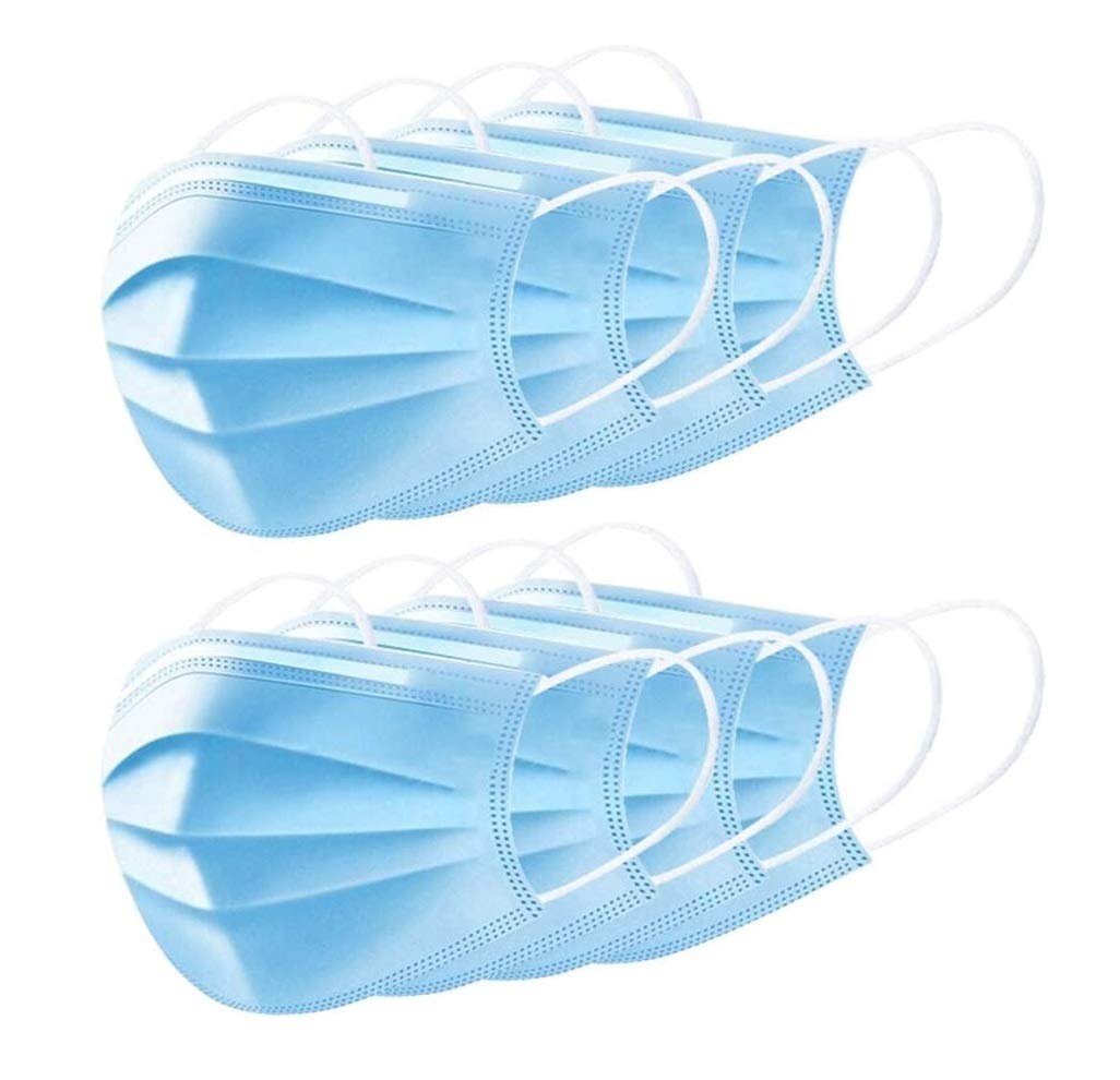 3 Ply Disposable Face Mask Universal Breathable & Comfortable Non Surgical Safety Mask with Earloop & Nose Pin (75 Pcs)