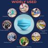 3 Ply Disposable Face Mask Universal Breathable & Comfortable Non Surgical Safety Mask with Earloop & Nose Pin (75 Pcs) view 3