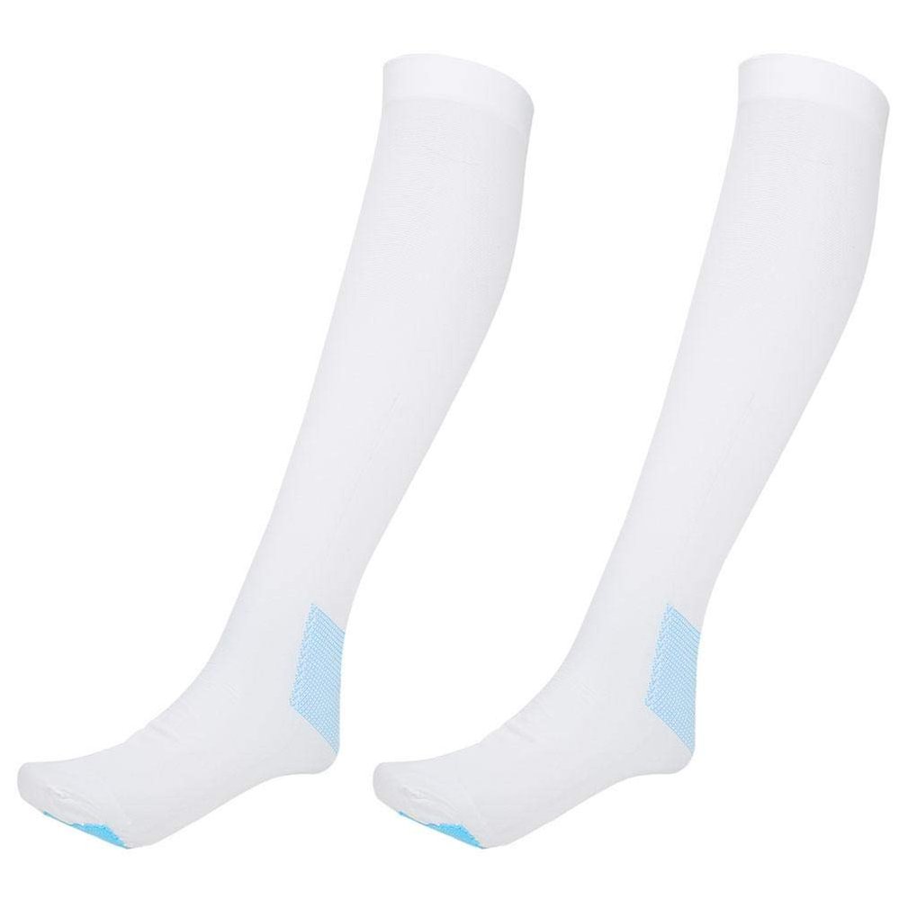 Compression Socks, Knee-High Socks Varicose Veins Socks Healthcare Socks with Inspect Toe Hole, Flexibility, Durability for Blood Circulation(L)