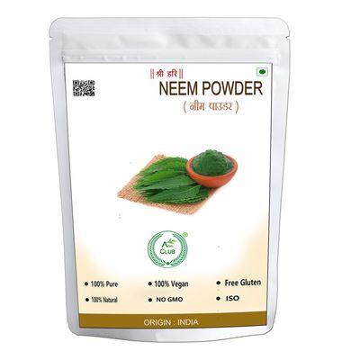 Agri Club Neem Powder 200 g, Pure and Natural, Pimple Free Clear Skin, Silky Hair