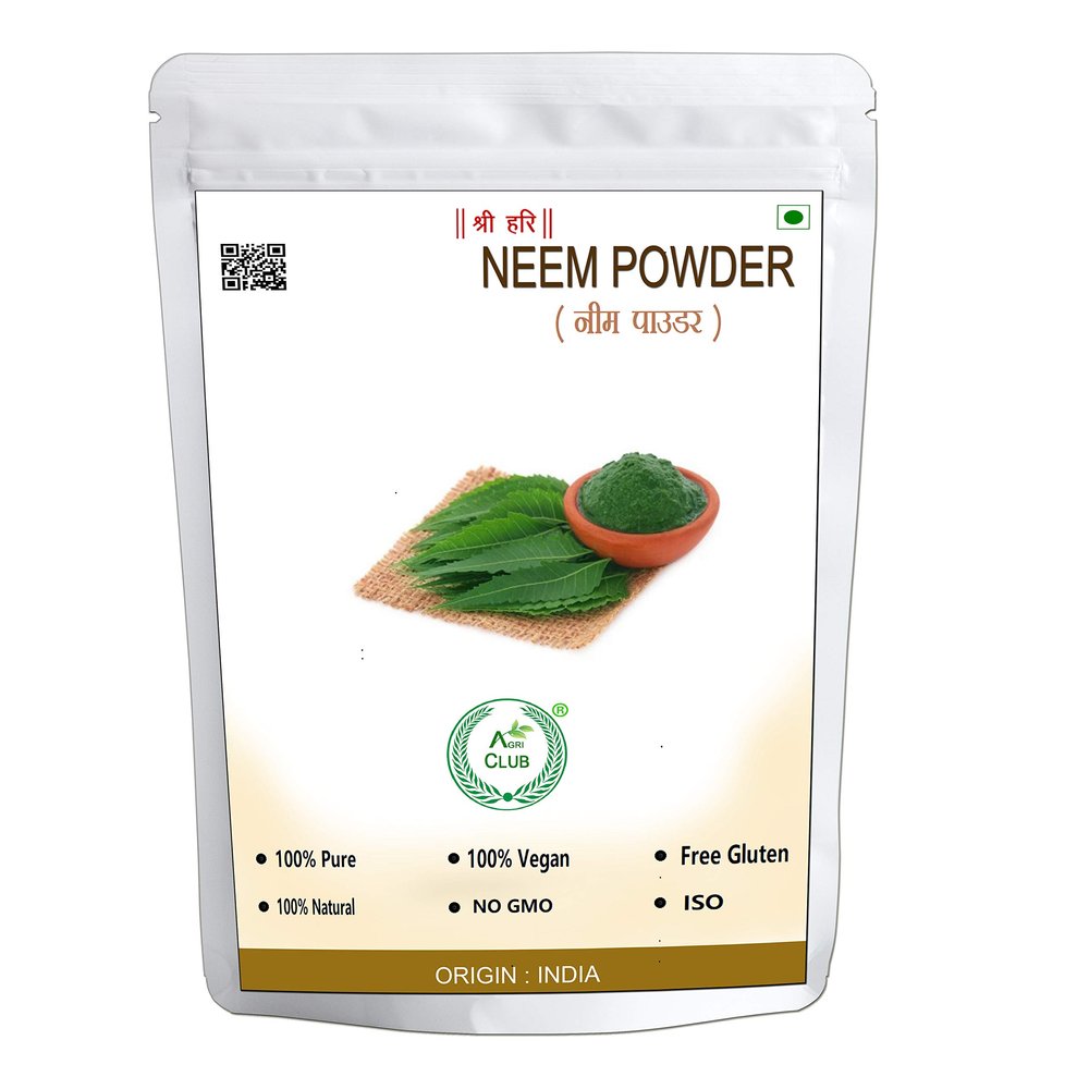 Agri Club Neem Powder 200 g, Pure and Natural, Pimple Free Clear Skin, Silky Hair