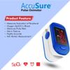 AccuSure Finger Tip Pulse Oximeter with LED Display and Auto Power Off Feature (Blue and White) view 2