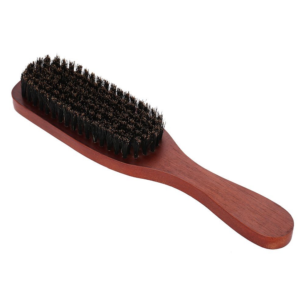 Men Professional Beard Brush, Beard Grooming Brush, Synthetic Hair Brush and Wooden Comb for Shaving Beard, Salon Appliance Tool