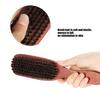 Men Professional Beard Brush, Beard Grooming Brush, Synthetic Hair Brush and Wooden Comb for Shaving Beard, Salon Appliance Tool view 3