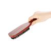 Men Professional Beard Brush, Beard Grooming Brush, Synthetic Hair Brush and Wooden Comb for Shaving Beard, Salon Appliance Tool view 4