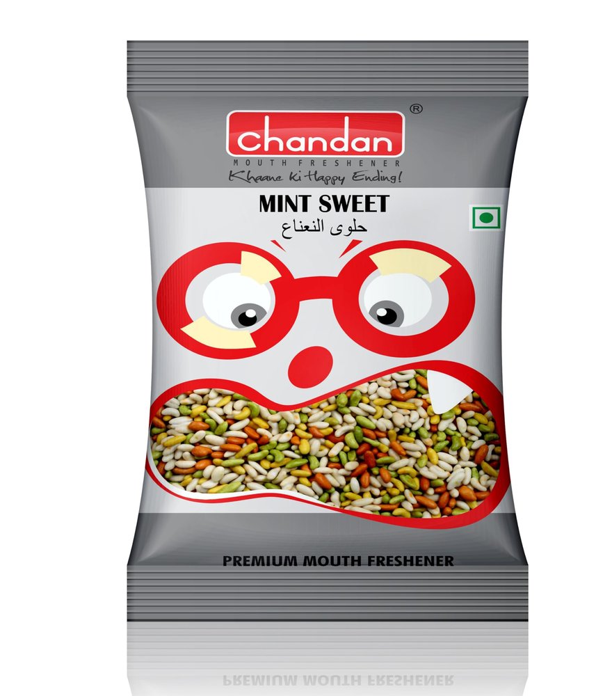 Chandan Mouth Freshener Mint Sweet | 100gm | Pack of 4 | 100% Natural Food Colour | Colourful and Refreshing Mouth Freshener
