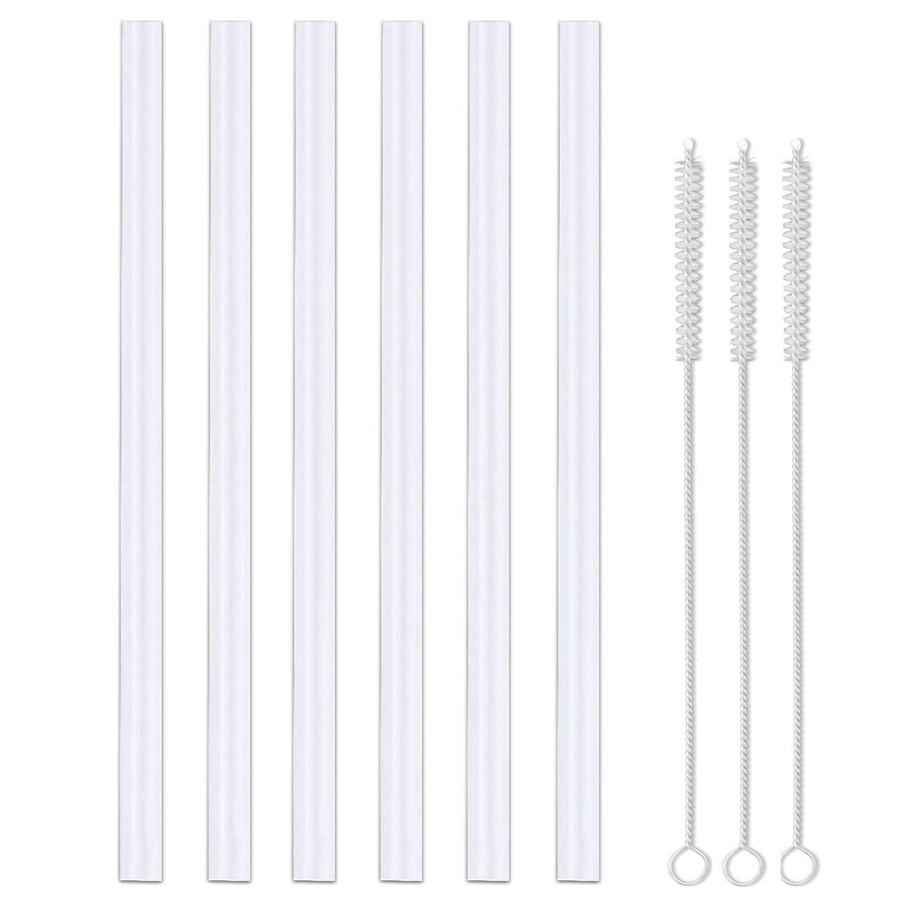 Greant [6-Pack] Replacement Straws Compatible with LIFEFACTORY Straw Cap Water Bottle - 12oz, 16oz, 22oz (250 mm (compatible with 22 Ounce Lifefactory Bottle))