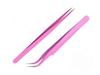 Aoshang 2PCS Stainless Steel Straight and Curved Tip Tweezers Nippers for Eyelash Extensions and Nail Art Sticker Rhinestone Eyelash Picker Acrylic Gel Nail DIY Art view 1