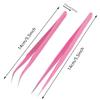 Aoshang 2PCS Stainless Steel Straight and Curved Tip Tweezers Nippers for Eyelash Extensions and Nail Art Sticker Rhinestone Eyelash Picker Acrylic Gel Nail DIY Art view 2