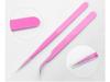 Aoshang 2PCS Stainless Steel Straight and Curved Tip Tweezers Nippers for Eyelash Extensions and Nail Art Sticker Rhinestone Eyelash Picker Acrylic Gel Nail DIY Art view 3