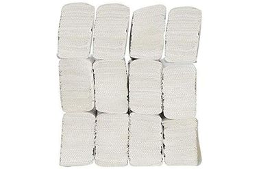 DHWANI ENTERPRISE 1560 Pieces Fold Tissue Paper (White, 12 Packet, Medium)(PACK OF 2) with Check Duster Cloth