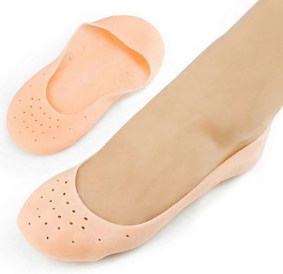 APURK_ Anti Crack Full Length Silicone Foot Protector Moisturizing Socks for Foot-Care and Heel Cracks for Men and Women - (Free Size) (Pair of 1)