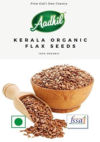 Aadhil Kerala Traditional Natural Organic Whole Flax Seeds Raw Alsi - 400g