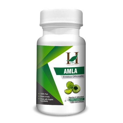 H&C Herbal Ingredients Expert Amla/Indian gooseberry Capsules - 450mg |120 Capsules | Dietary Supplements