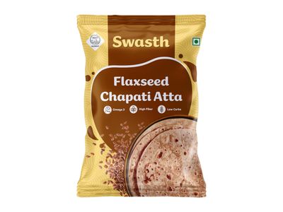 SWASTH Flaxseed Chapati Atta -Omega -3 -High Fibe C-Low Carbs |High Protein&Fibre|Diabetic Friendly |For Weight Loss