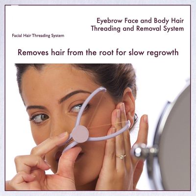 VELLIQUE Eyebrow Face and Body Hair Threading and Removal System, tweezers kit for eyebrows, threading tool, threading machine for women, threading epilator for women (PACK OF 1)(Purple)