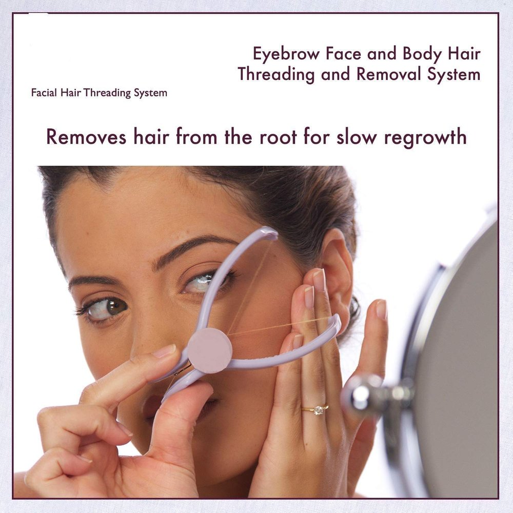 VELLIQUE Eyebrow Face and Body Hair Threading and Removal System, tweezers kit for eyebrows, threading tool, threading machine for women, threading epilator for women (PACK OF 1)(Purple)