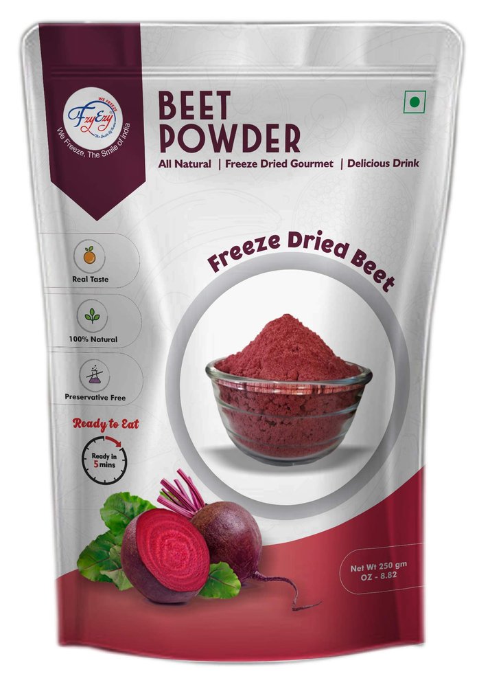 FZYEZY Natural Freeze Dried Beet Powder for Kids and Adults - 250gm | Travel Friendly Ready to eat Readymade Healthy Snacks