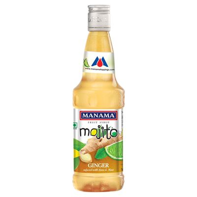 Manama Ginger Mojito Syrup 500ML for Cocktails and Mocktails, Ginger Syrup