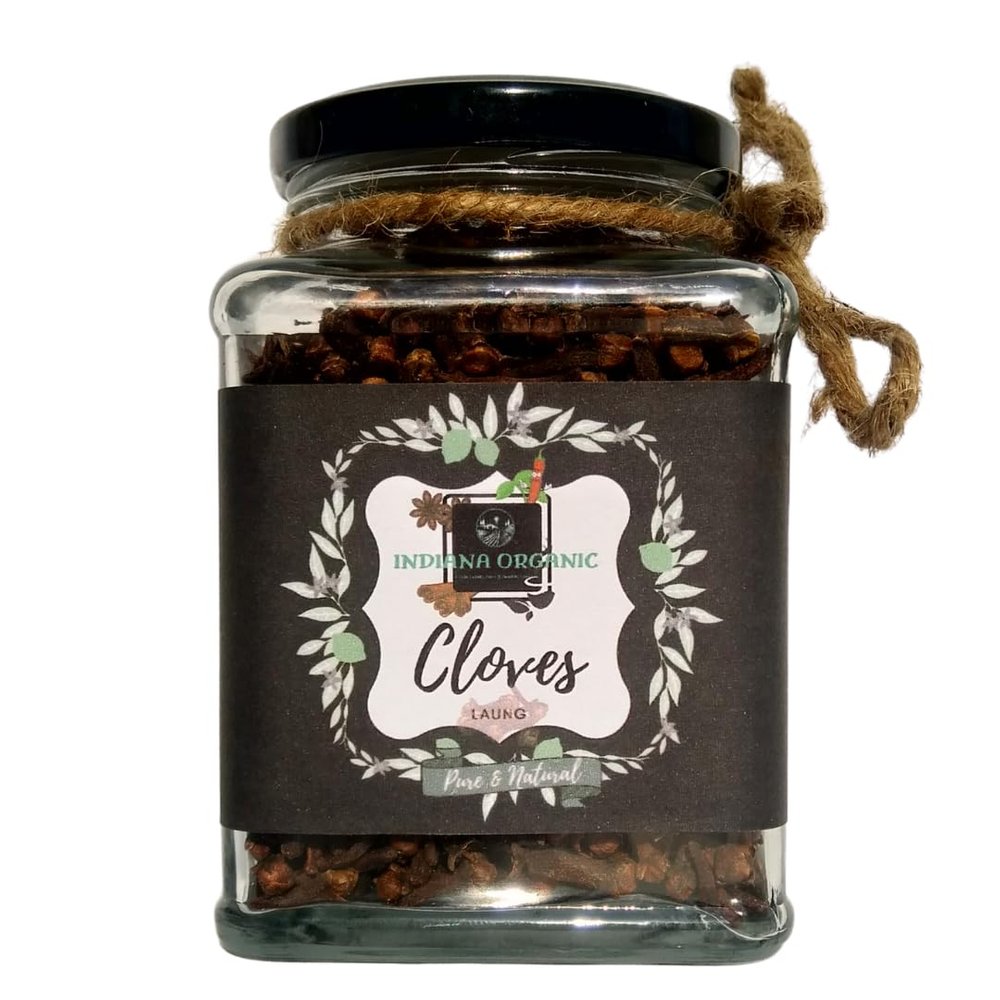 Indiana Organic Sabut Laung, Cloves Whole bold size, Syzygium aromaticum, 100 gram