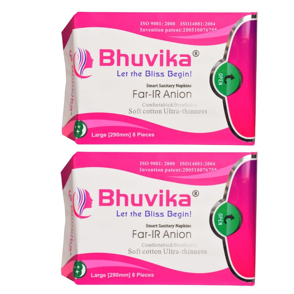 Bhuvika Smart Sanitary Napkins (290MM) L Size with 8 Pads (2)