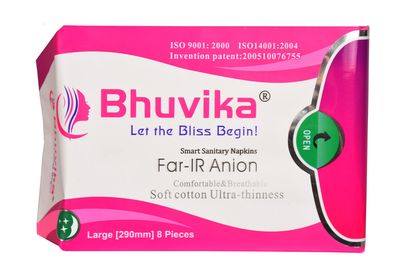 Bhuvika Smart Sanitary Napkins (290MM) L Size with 8 Pads (1) (Pack of 1)