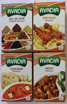 Avadia non veg combo(all in one masala, chicken masala,meat masala, biriyani masala) - 50 grm