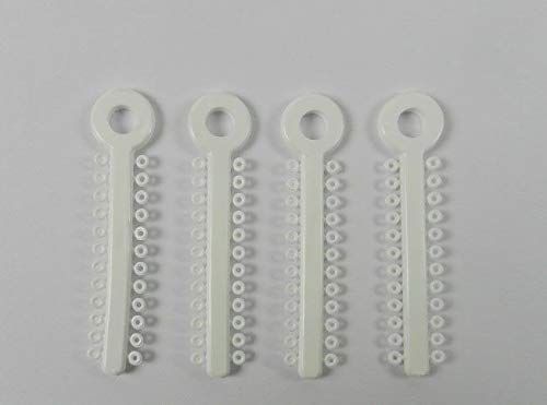 Dentosmile Dental Orthodontics Ligature Ties Light Force (Latex Free) 1008/Pk In Multi Colours (White)