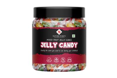 Nature Purify Jelly Candy 250 GM | Candy Chocolate Fruits Flavour Mix Flavours (Sweet-Coated with Sugar and Brightly Coloured)