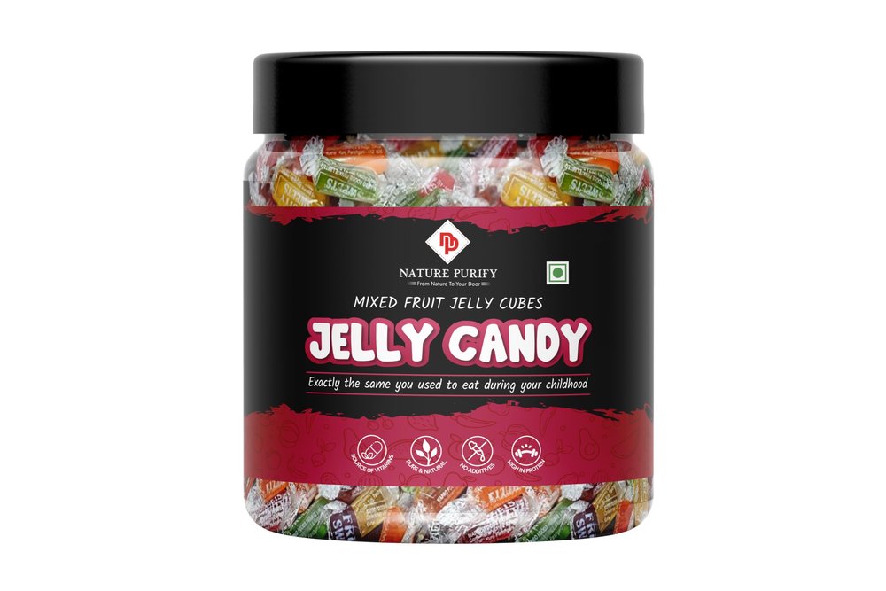 Nature Purify Jelly Candy 250 GM | Candy Chocolate Fruits Flavour Mix Flavours (Sweet-Coated with Sugar and Brightly Coloured)