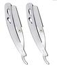 Foreign Holics Stainless Steel Barber Hairdressing Shaving Razor for Men Beard Smooth Shave Close Shaving Razor (Pack of 2) view 1