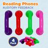 4E's Novelty Whisper Phones for Reading [4 Pack] Auditory Feedback, Hear Myself Sound Phone - Accelerate Reading Fluency, Comprehension & Pronunciation - Speech Therapy Materials Toys view 3