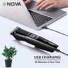 Nova NHT 1074 USB , Cordless , Rechargeable: 30 Minutes Runtime Beard Trimmer for Men (Black) view 2