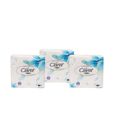 Claret Soft & Natural Paper Napkins 30x30 cm - 2 Ply, 50 Pulls per Napkin, Pack of 3 - Perfect for Dining, Parties and Everyday Use
