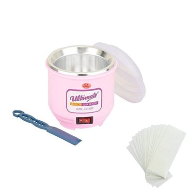 DEBIRE Automatic Wax Heater/Warmer for Hair Waxing for Women and Girls for Salon and Home Use | Multicolor (White,Pink,Red) | with Hair Wax Removal Paper 5Qty (Made In India)