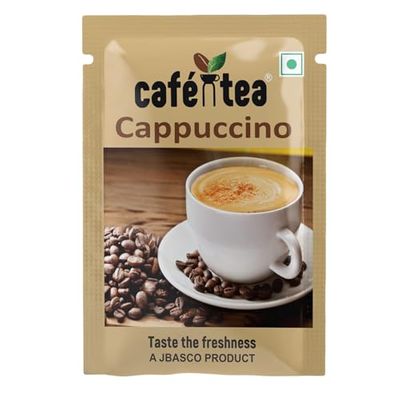Caf N Tea Instant Cappuccino Coffee Premix Sachets | 16g Each | Pack of 10 | Creamy & Frothy Coffee Mix | Quick & Easy Brew | Rich Aroma