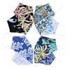 Kahala RCL Hawaiian Aloha Print Reversible Cloth Unisex Face Masks (Assorted 4 Pack) Reusable Nose Mouth Cover, Elastic Ear-Loops, BreathableWashable/ view 1