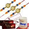 ascension 4 Silver Swastik Crystal Designer Rakhi Raksha Bandhan Gift Band Designer Rakhi for Brother bhaiya & 2 Dark Fantasy Cookies with Roli Tilak Card view 1