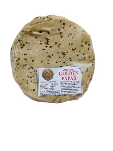 JEET by KSHS Amritsari Papad Medium Masala, Mixed With Black Pepper & Heeng, Hand Rolled,Total Weight 400gms
