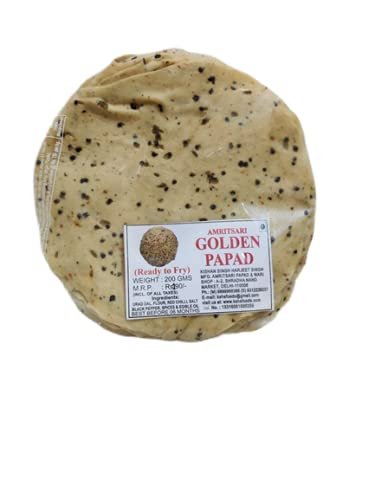 JEET by KSHS Amritsari Papad Medium Masala, Mixed With Black Pepper & Heeng, Hand Rolled,Total Weight 400gms