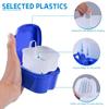 KISEER Denture Bath Case Cup Box Holder Storage Soak Container with Strainer Basket for Travel Cleaning (Light Blue) view 3