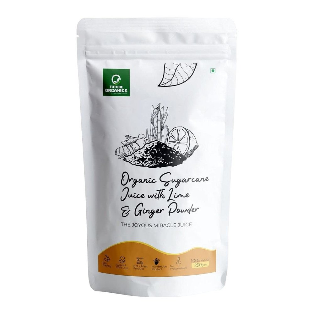 Future Organics Sugarcane Juice Organic Powder Dried Powder Taste Like Natural Drink - 250 Grams Ganne ka Ras