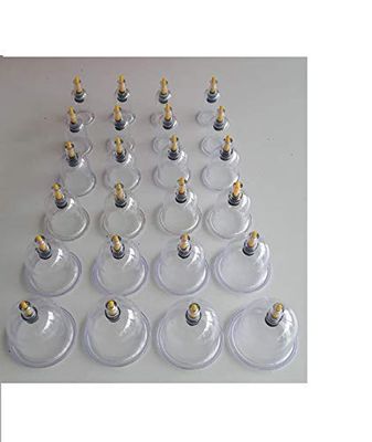 ACP Acupressure 24 Cups Professional Vacuum Cupping Body Massager Enhancement Fat Cups Massager Big Size with Pump Theray