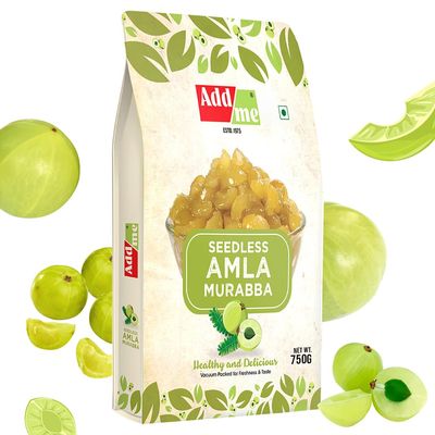 Add me Seedless Dry Amla Murabba 750gm | Sweet & Delicious Amla Ka Murabba Without Sugar Syrup | Immunity Booster Vacuum Pack