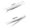 Axtella Set of 2 Anti-Static Stainless Steel Tweezers- Straight & Curved Tips With Set of 3 ESD Non-Magnetic Stainless Steel Tweezers- Straight, Flat & Curved Tips view 3
