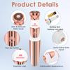 Miserwe Women's Painless Hair Remover Facial Hair Removal Painless Hair Trimmer Shaver Waterproof for Facial Bikini area Body Hair, Gold view 2