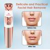 Miserwe Women's Painless Hair Remover Facial Hair Removal Painless Hair Trimmer Shaver Waterproof for Facial Bikini area Body Hair, Gold view 3